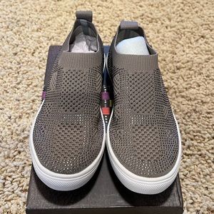 Bernie Mev slip on studded woven shoes